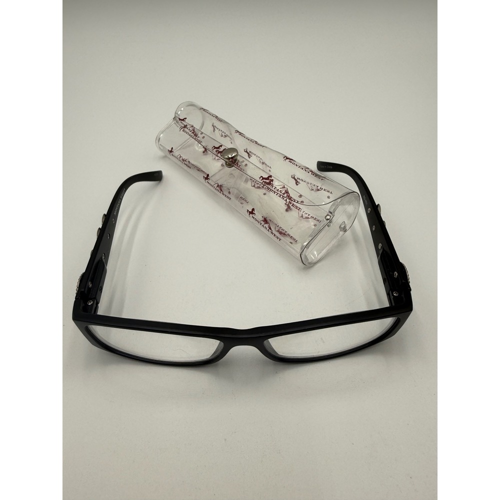 Montana West Reading Glasses Womens +3.00 Black Excellent Western Studded RG-001